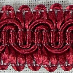 Scroll Gimp Braid Vivid Burgandy