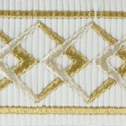 Decorative Trim - Diamond Pattern Oyster/Gold