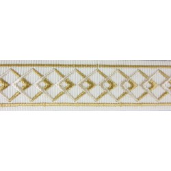 Decorative Trim - Diamond Pattern Oyster/Gold