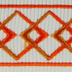 Decorative Trim - Diamond Pattern Orange