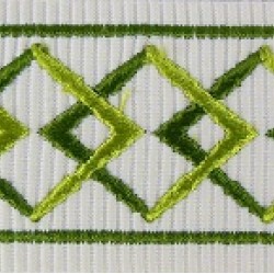 Decorative Trim - Diamond Pattern Green