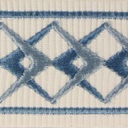 Decorative Trim - Diamond Pattern Silvery Blue