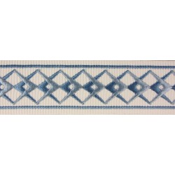 Decorative Trim - Diamond Pattern Silvery Blue