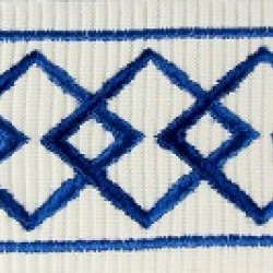 Decorative Trim - Diamond Pattern Navy Blue