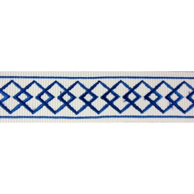 Decorative Trim - Diamond Pattern Navy Blue