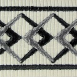 Decorative Trim - Diamond Pattern Ebony & Grey