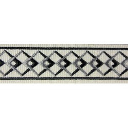 Decorative Trim - Diamond Pattern Ebony & Grey