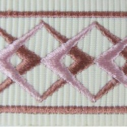 Decorative Trim -Diamond Pattern Pink