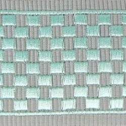 Decorative Border - Geometric Pattern Grey/Teal