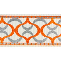 Decorative Border - Lantern Pattern Orange/Grey