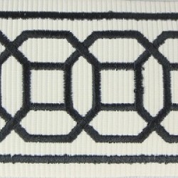 Decorative Border - Octagon Pattern Black