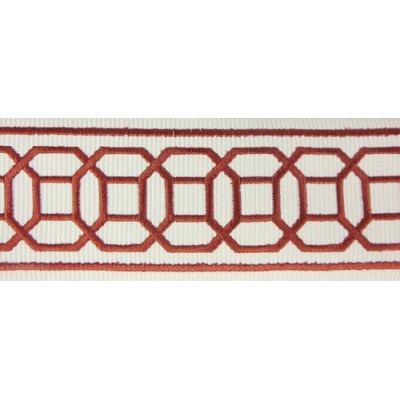 Decorative Border - Octagon Pattern Paprika