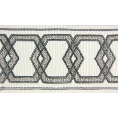 Decorative Border - Geometric Pattern Grey 