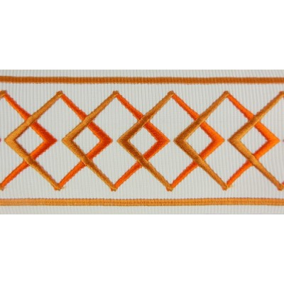 Decorative Border - Diamond Pattern Orange