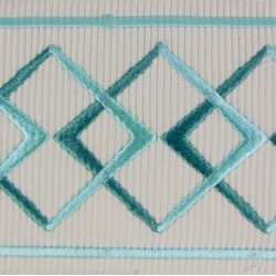 Decorative Border - Diamond Pattern Teal