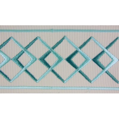 Decorative Border - Diamond Pattern Teal