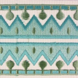 Decorative Border - Zig Zag Pattern Teal