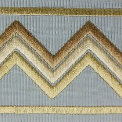 Decorative Border - Zig Zag Pattern Grey/Gold