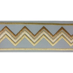 Decorative Border - Zig Zag Pattern Grey/Gold