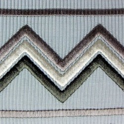 Decorative Border - Zig Zag Pattern Grey/Grey