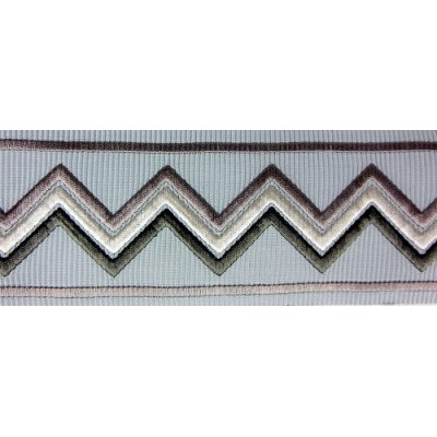 Decorative Border - Zig Zag Pattern Grey/Grey