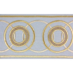 Decorative Border - Inner Circles Pattern Grey/Gold