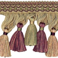 Cavalier Tassel Fringe 1246 Aubergine Avocado