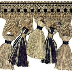 Cavalier Tassel Fringe 1246 Black Taupe