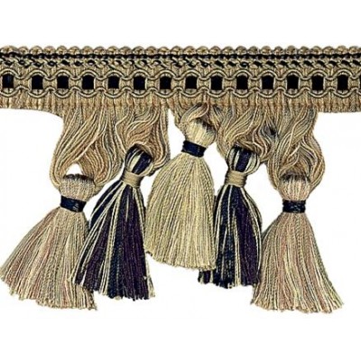 Cavalier Tassel Fringe 1246 Black Taupe