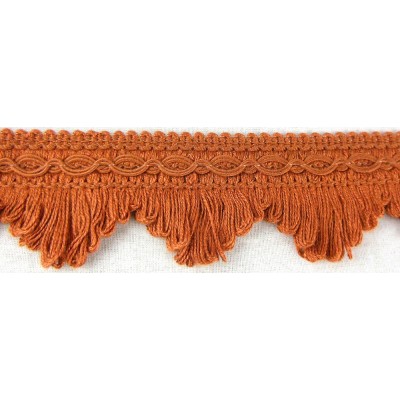 Cottonfields Scallop Fringe Terracotta