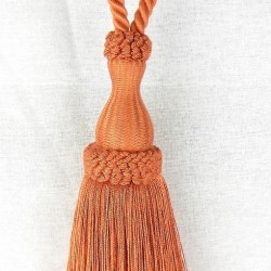 Cottonfields Single Tassel Tieback Terracotta