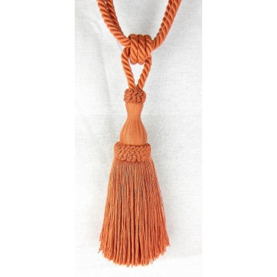 Cottonfields Single Tassel Tieback Terracotta