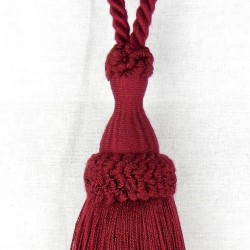 Cottonfields Single Tassel Tieback Bordeaux 