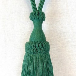 Cottonfields Single Tassel Tieback Brunswick Green