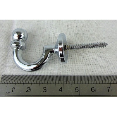 Tieback Hook Nickel Matt - 35MM