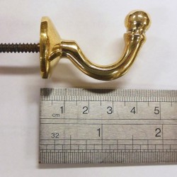 Tieback Hook Brass - 42MM