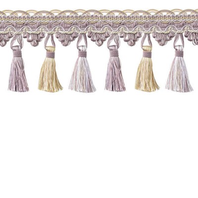 Tassel Trim Lavender, Soft Gold & Silver