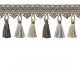 Tassel Trim Chocolate & Silver