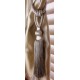 Single Tassel Tie Back Chocolate & Silver