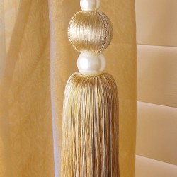 Single Tassel Tie Back Light & Dark Gold