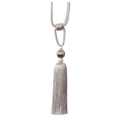 Single Tassel Tie Back Lavender, Soft Gold & Silver