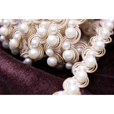 Braid with Pearls Oyster & Cream