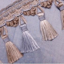 Tassel Trim Lavender, Soft Gold & Silver