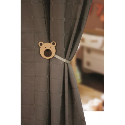 Magnetic Wooden Teddy Bear Tie Back