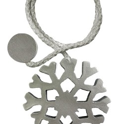 Magnetic Snowflake Silver Hold Back