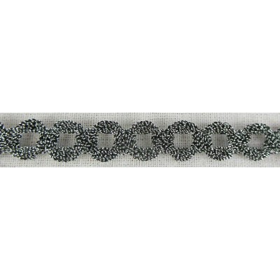 METALLIC CHAIN BRAID 8MM - PEWTER