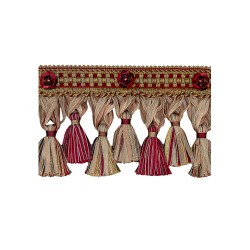 Exquisite Organdy Tassel Fringe 1879 Cherrywood