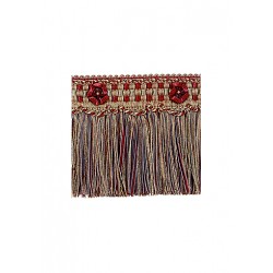 Exquisite Cut Fringe with Rosette 1882 Cherrywood 