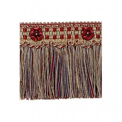 Exquisite Cut Fringe with Rosette 1882 Cherrywood 