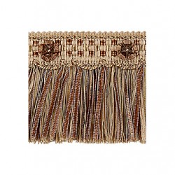 Exquisite Cut Fringe with Rosette 1882 Mocha Gold